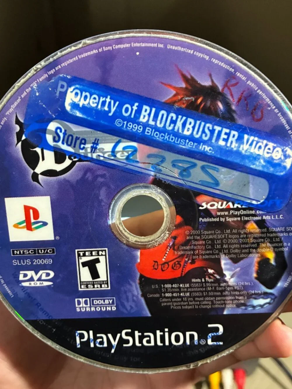 The Bouncer (Sony Playstation 2, 2001) PS2 Game Disc Only, Tested